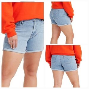 Levi's Jean Shorts/Shorts, Size 6 for Women Mid Length Blue Cuffed